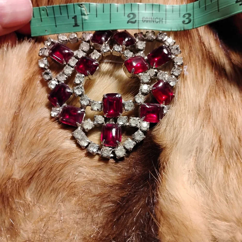 Large Rhinestone Brooch - Picture 3 of 5